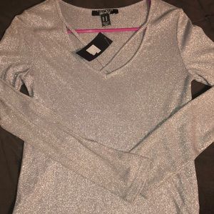 Metallic Silver Shirt